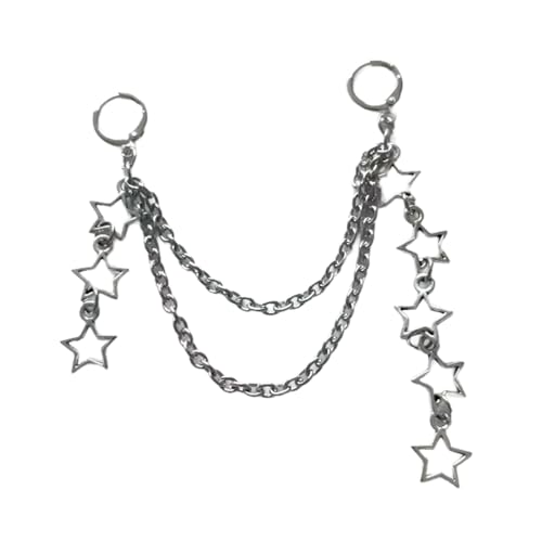Modische Star Anhänger Ohrring Fünf Spitze Star Quasten Ohr Drop Punk Ornament Stylische Ohrringe Für Frauen Statement von Geavonyg