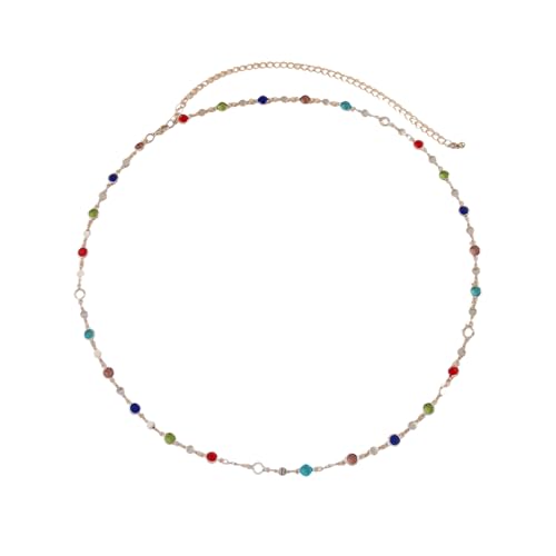 Multicolor Legierungs Kristall Hüftkette Handgefertigter Taillenschmuck Für Frauen Und Lässige Outfits Verstellbare Accessoire Legierung Taillendekoration von Geavonyg