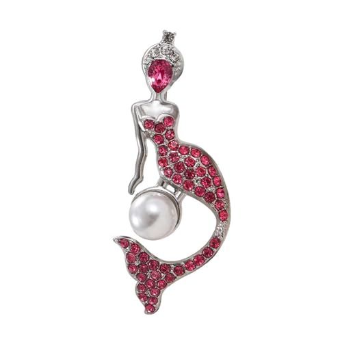 Multipurpose Lustige Strasssteine ​​Meerjungfrau Brosche Elegante Designs Tragbares Modezubehör Für Daily Outfits Party Accessoire von Geavonyg