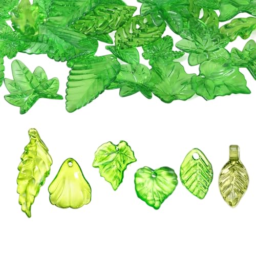 Nature Inspirierte Grüne Blattohrschmuck Atmungsaktive Acrylmaterial von Geavonyg