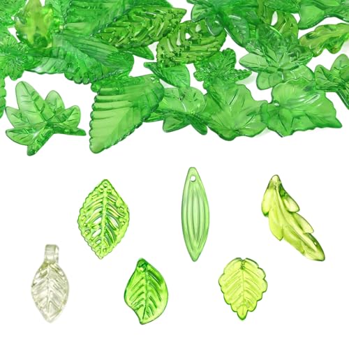 Nature Inspirierte Grüne Blattohrschmuck Atmungsaktive Acrylmaterial von Geavonyg