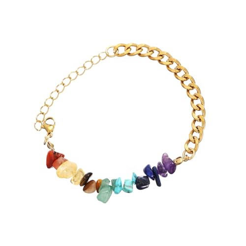 Natursteinarmband Unterscheidbarer Mode Unisex Link Spleiß Für Verschiedene Anlässe Verstellbares Edelstahlarmband Geeignet von Geavonyg