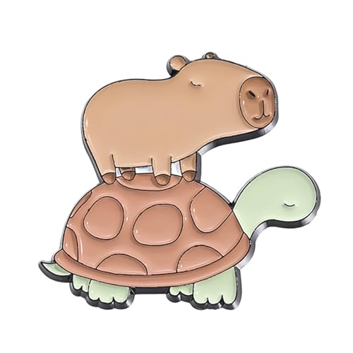 Niedlichkeitskapybaras Brosche Entzückende Tiernadel Stilvolle Legelleglegierung Textur Geeignet Für Rucksack Und Stoffdekoration Stylish Party Badge von Geavonyg