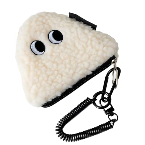 Onigiri Plüschmünze Geldbeutel Reißverschlussbeutel Für Frauen Weiche Polyester Stoffbeutel Mit Lanyard Für Den Täglichen Gebrauch Onigiri Coin Geldbörse von Geavonyg