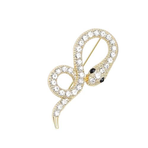 Praktische Vintage Brosche Strasssteine ​​Pin Schlange Für Frauen Die Mit Strasssteinen Verschönert Sind Um Einen Raffinierten Look Lässig Für Die Party von Geavonyg