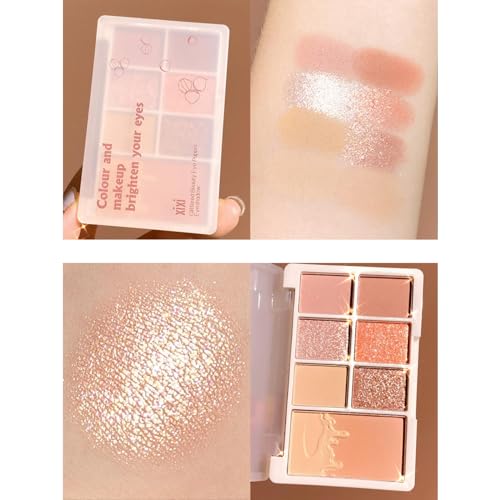 Professionelle 7 Farben Lidschattenpalette Glitzer Dauerhaft Hochpigmentierte Wasserdichte Make Up Pulver Kosmetische Make Up Pallettes Sets Für Frauen von Geavonyg