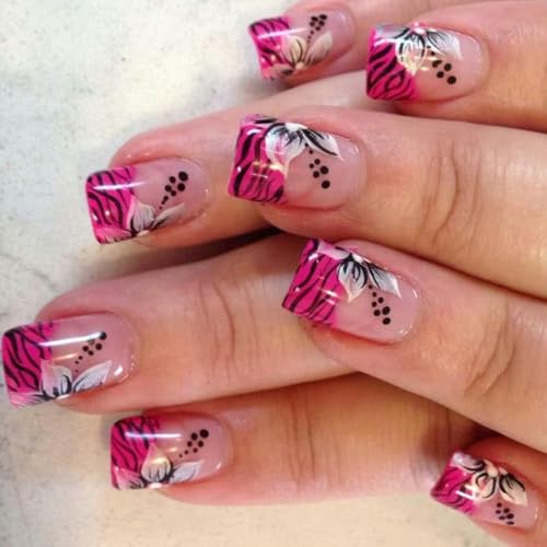 Quadratische Nägel Tipps Gefälschte Klebsträger Auf Der Presse Künstlichem Falsch Für Frauen Mädchen Nagel Sarg Mandel Französisch Nagel von Geavonyg