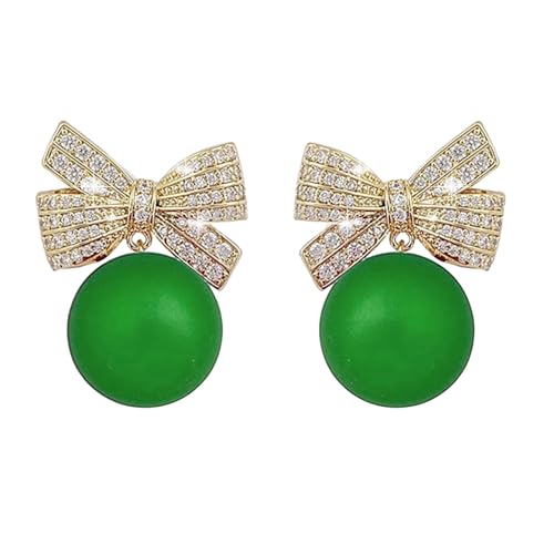 Raffinierte Bowknot Pendellohrohrstecker Schmuck Trendy Inlayed Ohrringe Elegante Ringe Für Modeliebhaber Diamant Verziert von Geavonyg