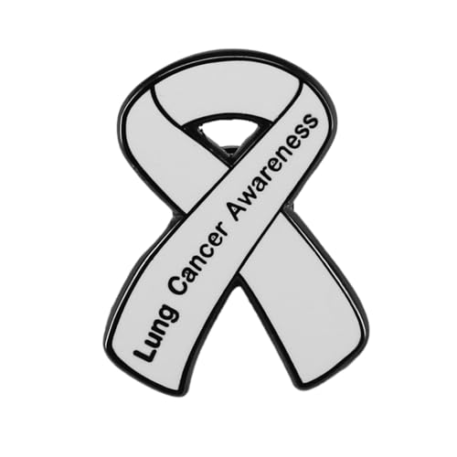 Ribbon Revers Emaille Lungenkrebs Prävention Bewusstsein Brosche Pin Kleidung Rucksack Badge Frauen Männer Schmuckzubehör Ribbon von Geavonyg
