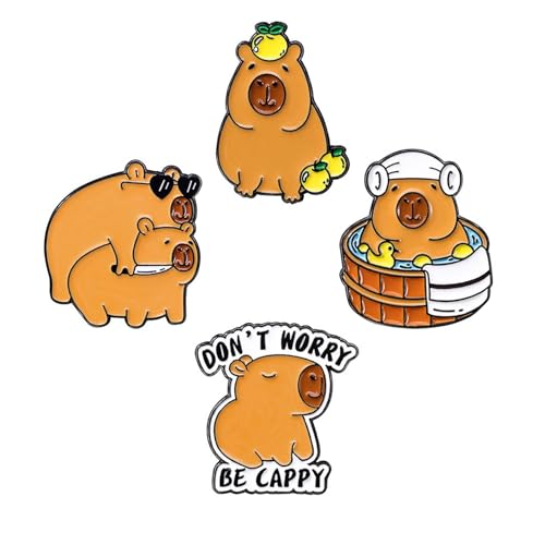 Robte Capybaras Brosche Einzigartige Capybaras Brosche Revers Pin Ornament Perfekt Für Rucksäcke Und Hüte Legiert Lader von Geavonyg