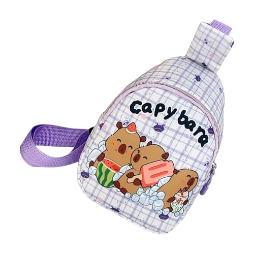 Slings Bag Für Kinder Cartoon Capybara Slings Rucksack Kleines Reise Daypack Schöne Brust Fannys Pack Wanderbody Tasche Kinder von Geavonyg