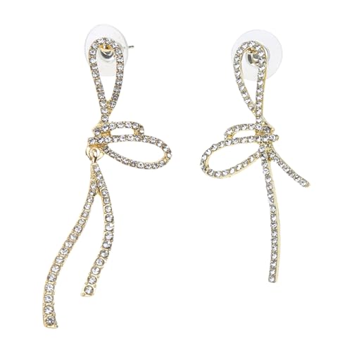 Sparkling Bowknot Studs Ohrringe Einzigartige Ohrstifte Geometrische Pin Accessoires Mode Schmuck Für Frauen Girls Legierung Ohr Ohrschmuck Für Frauen von Geavonyg