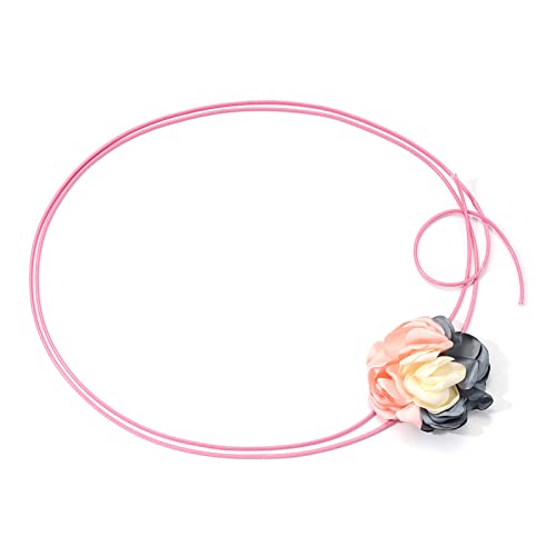 Spitzenschluck Halskette Bunte Blumen Taille Kette Punk Halskette Körper Party Prom Vampire Frauen Blumenkörperkette Schmuck Schmuck von Geavonyg