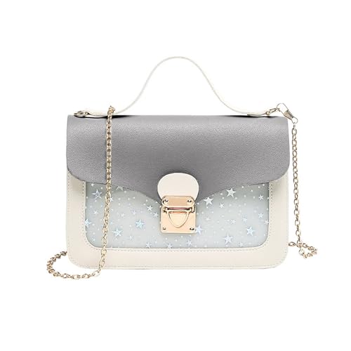 Star Pailletten Crossbody Tasche Für Frauen Mädchen Quadratischer Pack Fashion Schulter PU Messenger Clutch Wallet Handtaschen Frauen PU Schulter Fashion Star Paillette Handtasche Pack von Geavonyg