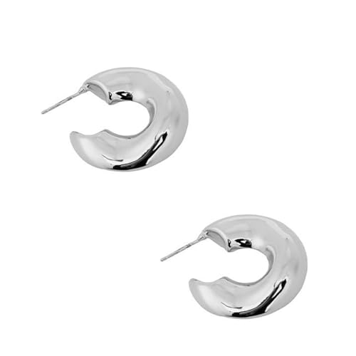 Stilvolle Kreise Ohrringe Geometrische Unregelmäßige Dicke Metallrunde Bequeme Verschleiß Ohrzubehör Für Frauen Mädchen Elegante Party von Geavonyg