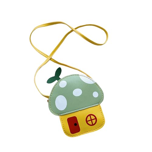 Stilvolle Pilzmotion Mit Kleinen Tasche Für Mädchen Fashion Schultertasche PU Leder Mit Sicheren Reißverschlüssen Crossbody Taschen Kind Messenger Geldbeutel von Geavonyg