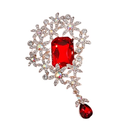 Stilvolle Strasssteine ​​Blumenbrosche Vielseitige Modezubehör Für Kleider Anzüge Casual Outfits Vintage Styles Elegante Elegante Strassbrosche Brosche von Geavonyg