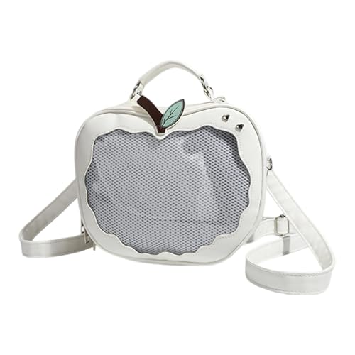 Stilvolle Umhängetasche PU Leder Crossbody Body Schöne Itabag Sweet Rucksack Preppy Styles Messenger Für Pin Display PU Leder Rucksack Äpfel Itabag Preppy Styles Schulter Schöner Crossbody von Geavonyg