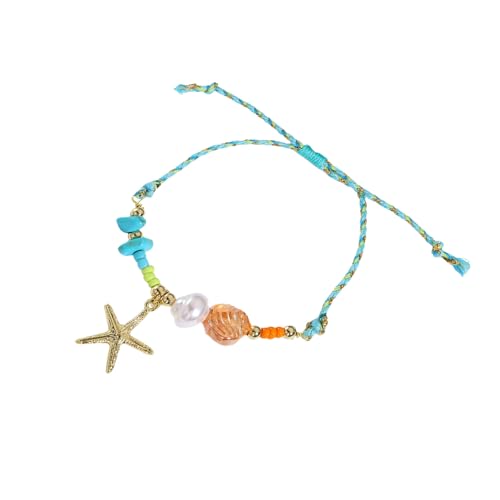 Stilvolle Verstellbare Meereskreatur Keramik & Muschel Charme Schmuck Mit Geflochtener Schnur Für Freizeitkleidung Verstellbares Strand Thema Charm Armband von Geavonyg