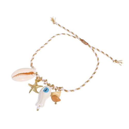 Stilvolle Verstellbare Meereskreatur Keramik & Muschel Charme Schmuck Mit Geflochtener Schnur Für Freizeitkleidung Verstellbares Strand Thema Charm Armband von Geavonyg