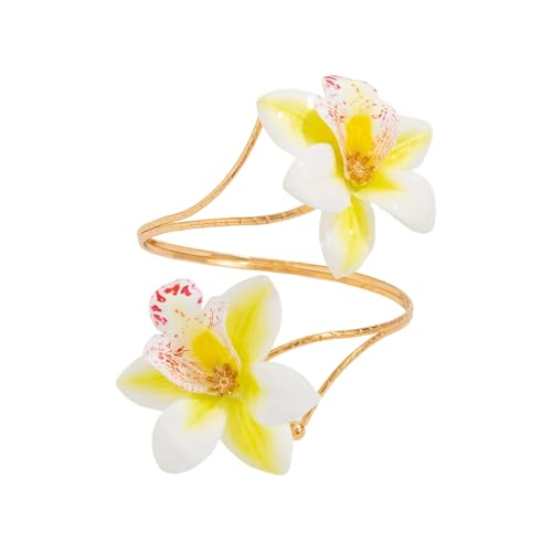 Stilvoller Frangipani Design Iron Arm Band Komfort Anpassungsverstellbares Schmuck Für Ihre Einzigartigen Geschenke Anlässe Alltag Tragen Blumenarmringe von Geavonyg