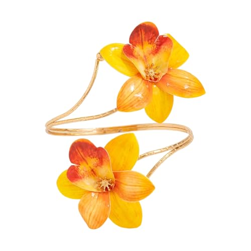 Stilvoller Frangipani Design Iron Arm Band Komfort Anpassungsverstellbares Schmuck Für Ihre Einzigartigen Geschenke Anlässe Alltag Tragen Blumenarmringe von Geavonyg