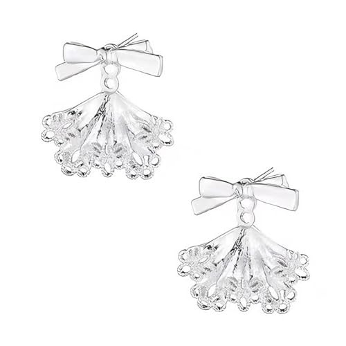 Stilvoller Schmetterlingsknoten Ohrringe Leichter Spitzenrock Bowknot Ballett Inspirierte Drop Widerstand von Geavonyg