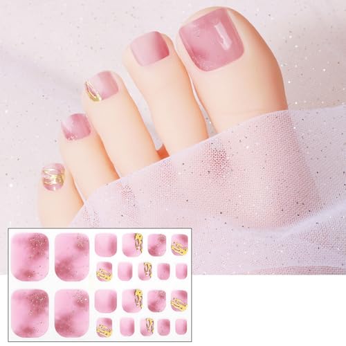 Strasssteine ​​Zehennagel Wickeln Wasserdichte Aufkleber Polnische Streifen Kleber Aufkleber von Geavonyg