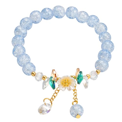 Stylish Blumenarmband Frauen Elastisches Seil Süße Farbenfrohe Perlen Geeignet Für Partyverblassungsarmband von Geavonyg