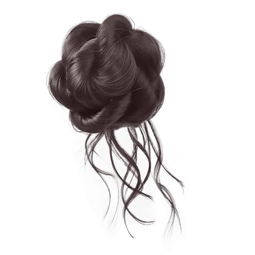 Synthetischer Haarstück Haarclip Für Mühelose Brötchen Frisuren Volumina Sicherer Natürlicher Look Hochtemperaturfaser Hochsteckfrisur Für Frauen von Geavonyg