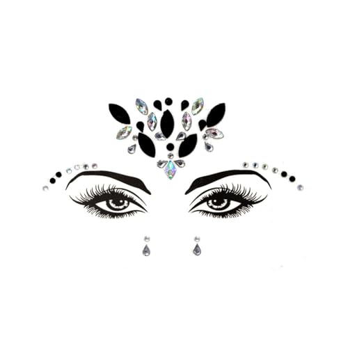 Twinkle Temporäre Aufkleber Kristall Glitter Aufkleber Festival Urlaub Kostüme Glitzernde Gesicht Juwelen Regenbogen Tränengesicht Juwel Make Up Stick Halloween Festival von Geavonyg