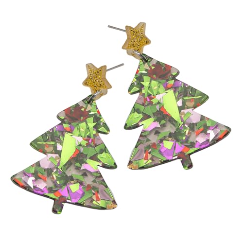 Urlaub Acryl Quasten Drop Ohrringe Weihnachten Themenmuster Stylish Studs Einzigartige Weihnachten Für Party Frauen Ohrringe von Geavonyg