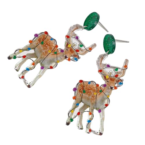 Urlaub Acryl Quasten Drop Ohrringe Weihnachten Themenmuster Stylish Studs Einzigartige Weihnachten Für Party Frauen Ohrringe von Geavonyg