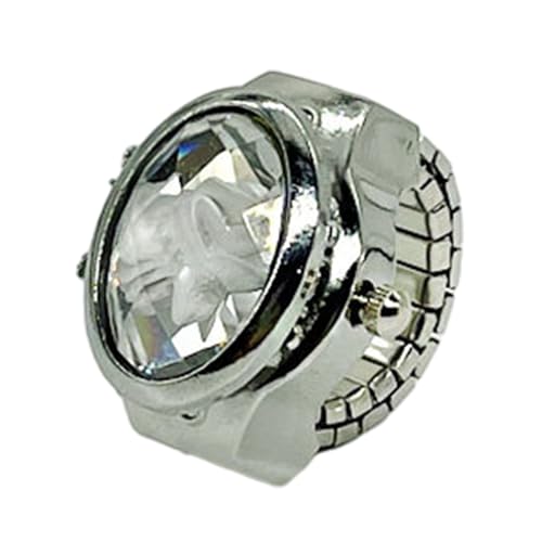 Vintage Finger Watch Elastic Gurt Legierung Uhren Paar Ringe Schmuckuhr Retro Geschenk Für Frauen Männer Form Form von Geavonyg
