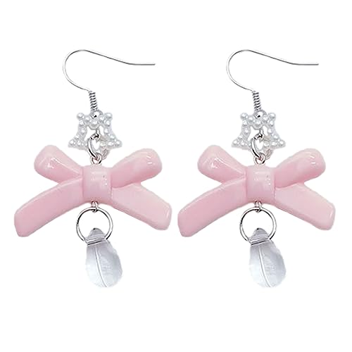 Y2k Bowknot Herzohrring Niedliche Spritze Kreuz Ohrringe Für Frauen Punk Gothic Cross Anhänger Schmuck Süßes Orament Süßes Bogenknoten Herz von Geavonyg