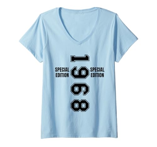 Damen Jahrgang 1968 Geburtstag Design Frauen Männer geboren 1968 T-Shirt mit V-Ausschnitt Damen Jahrgang 1968 Geburtstag Design Frauen Männer geboren 1968 T-Shirt mit V-Ausschnitt von GebGesch 1968 Geburtstag Geschenke