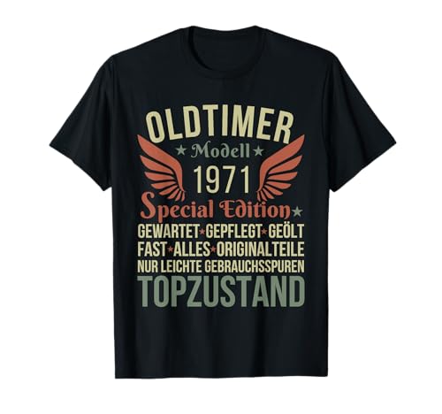 Jahrgang 1971 Geburtstag Design Frauen Männer geboren 1971 T-Shirt von GebGesch 1971 Geburtstag Geschenke