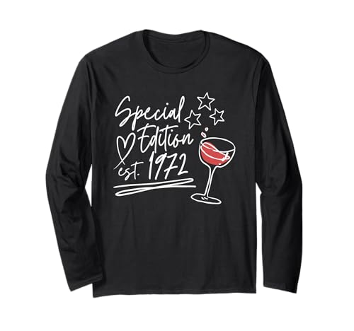 Jahrgang 1972 Geburtstag Design Frauen Männer geboren 1972 Langarmshirt Jahrgang 1972 Geburtstag Design Frauen Männer geboren 1972 Langarmshirt von GebGesch 1972 Geburtstag Geschenke