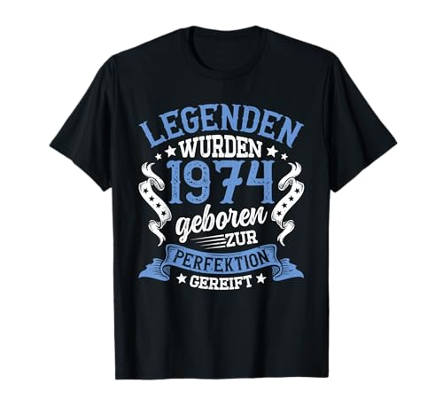 Jahrgang 1974 Geburtstag Design Frauen Männer geboren 1974 T-Shirt Jahrgang 1974 Geburtstag Design Frauen Männer geboren 1974 T-Shirt von GebGesch 1974 Geburtstag Geschenke