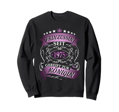 Jahrgang 1975 Geburtstag Design Frauen geboren 1975 Sweatshirt von GebGesch 1975 Geburtstag Geschenke