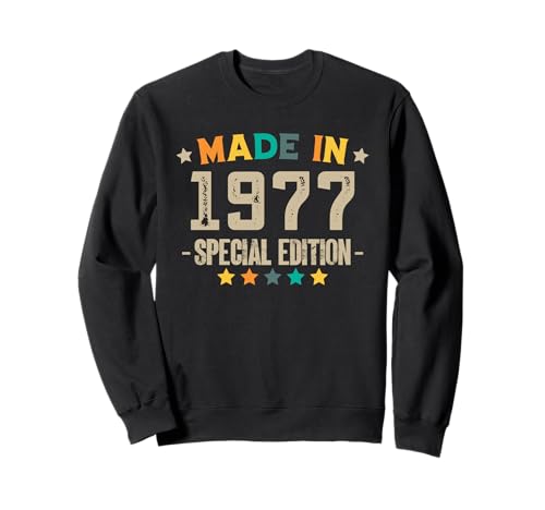 Jahrgang 1977 Geburtstag Design Frauen Männer geboren 1977 Sweatshirt Jahrgang 1977 Geburtstag Design Frauen Männer geboren 1977 Sweatshirt von GebGesch 1977 Geburtstag Geschenke