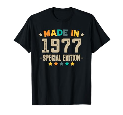 Jahrgang 1977 Geburtstag Design Frauen Männer geboren 1977 T-Shirt Jahrgang 1977 Geburtstag Design Frauen Männer geboren 1977 T-Shirt von GebGesch 1977 Geburtstag Geschenke