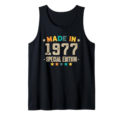 Jahrgang 1977 Geburtstag Design Frauen Männer geboren 1977 Tank Top Jahrgang 1977 Geburtstag Design Frauen Männer geboren 1977 Tank Top von GebGesch 1977 Geburtstag Geschenke