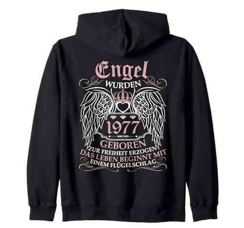 Jahrgang 1977 Geburtstag Design Frauen geboren 1977 Kapuzenjacke von GebGesch 1977 Geburtstag Geschenke
