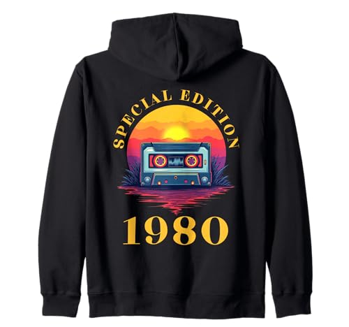 Jahrgang 1980 Geburtstag Design Frauen Männer geboren 1980 Kapuzenjacke von GebGesch 1980 Geburtstag Geschenke