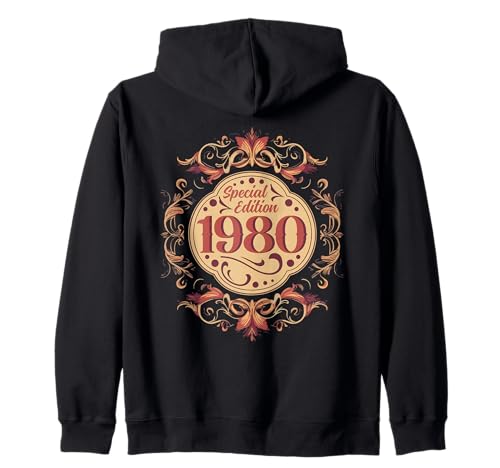Jahrgang 1980 Geburtstag Design Frauen Männer geboren 1980 Kapuzenjacke von GebGesch 1980 Geburtstag Geschenke