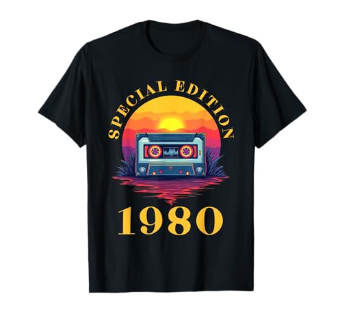 Jahrgang 1980 Geburtstag Design Frauen Männer geboren 1980 T-Shirt Jahrgang 1980 Geburtstag Design Frauen Männer geboren 1980 T-Shirt von GebGesch 1980 Geburtstag Geschenke