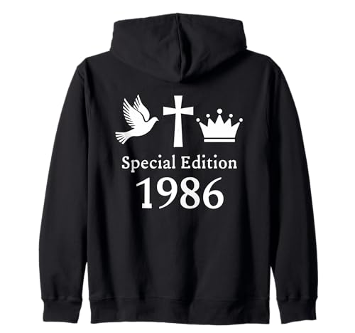 Jahrgang 1986 Geburtstag Design Frauen Männer geboren 1986 Kapuzenjacke von GebGesch 1986 Geburtstag Geschenke