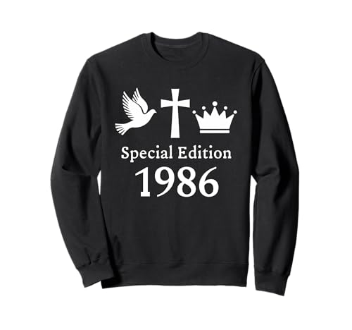 Jahrgang 1986 Geburtstag Design Frauen Männer geboren 1986 Sweatshirt von GebGesch 1986 Geburtstag Geschenke