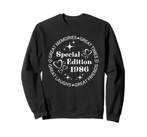 Jahrgang 1986 Geburtstag Design Frauen Männer geboren 1986 Sweatshirt von GebGesch 1986 Geburtstag Geschenke